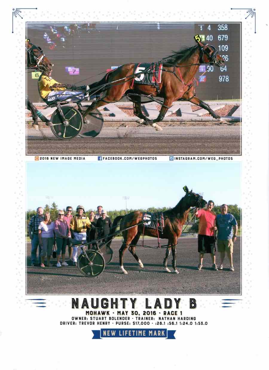 Naughty Lady B Win Photo. Mohawk Racetrack, Standardbred Racing ...