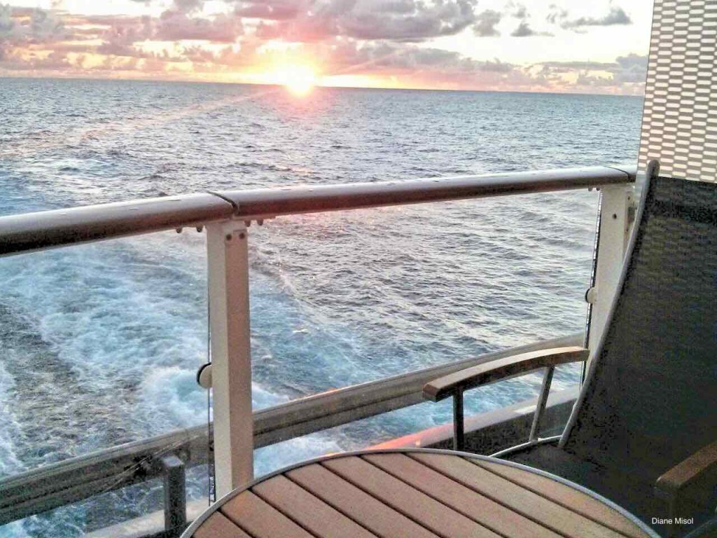 Sunset from Cruise ship Balcony